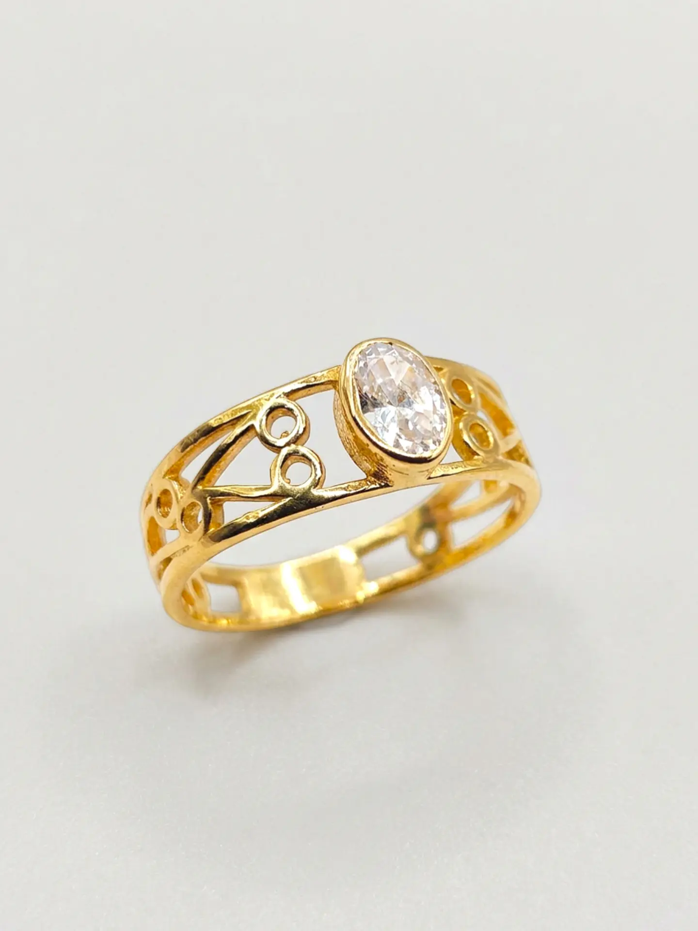 Anillo Olimpo Resplandor de Circones Oro 18k 2
