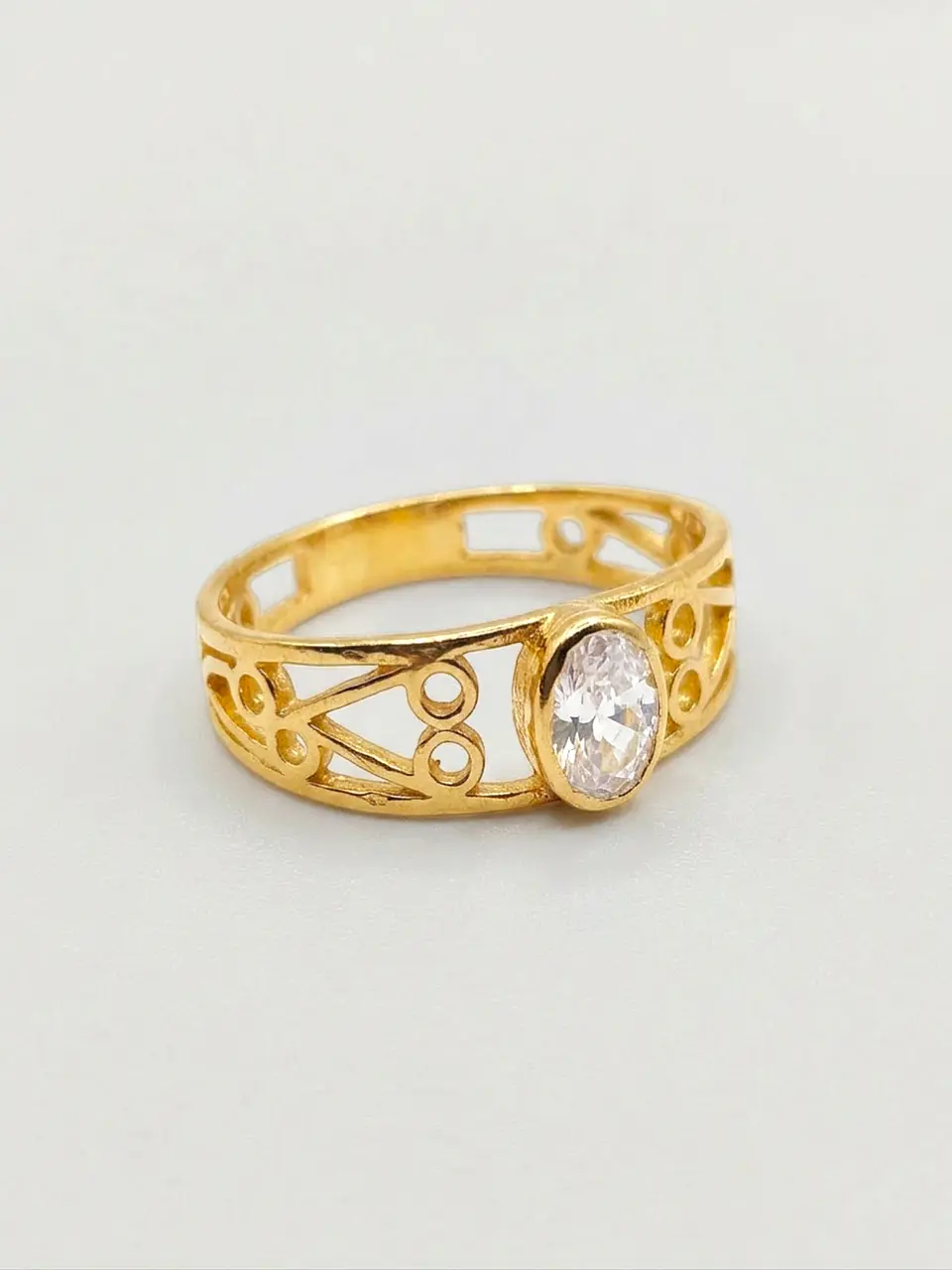 Anillo Olimpo Resplandor de Circones Oro 18k 4
