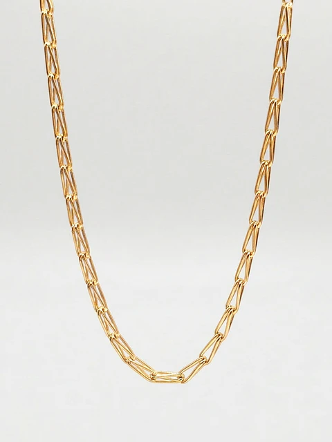 Cadena Estilo Jaula Vanguardia Oro 18k