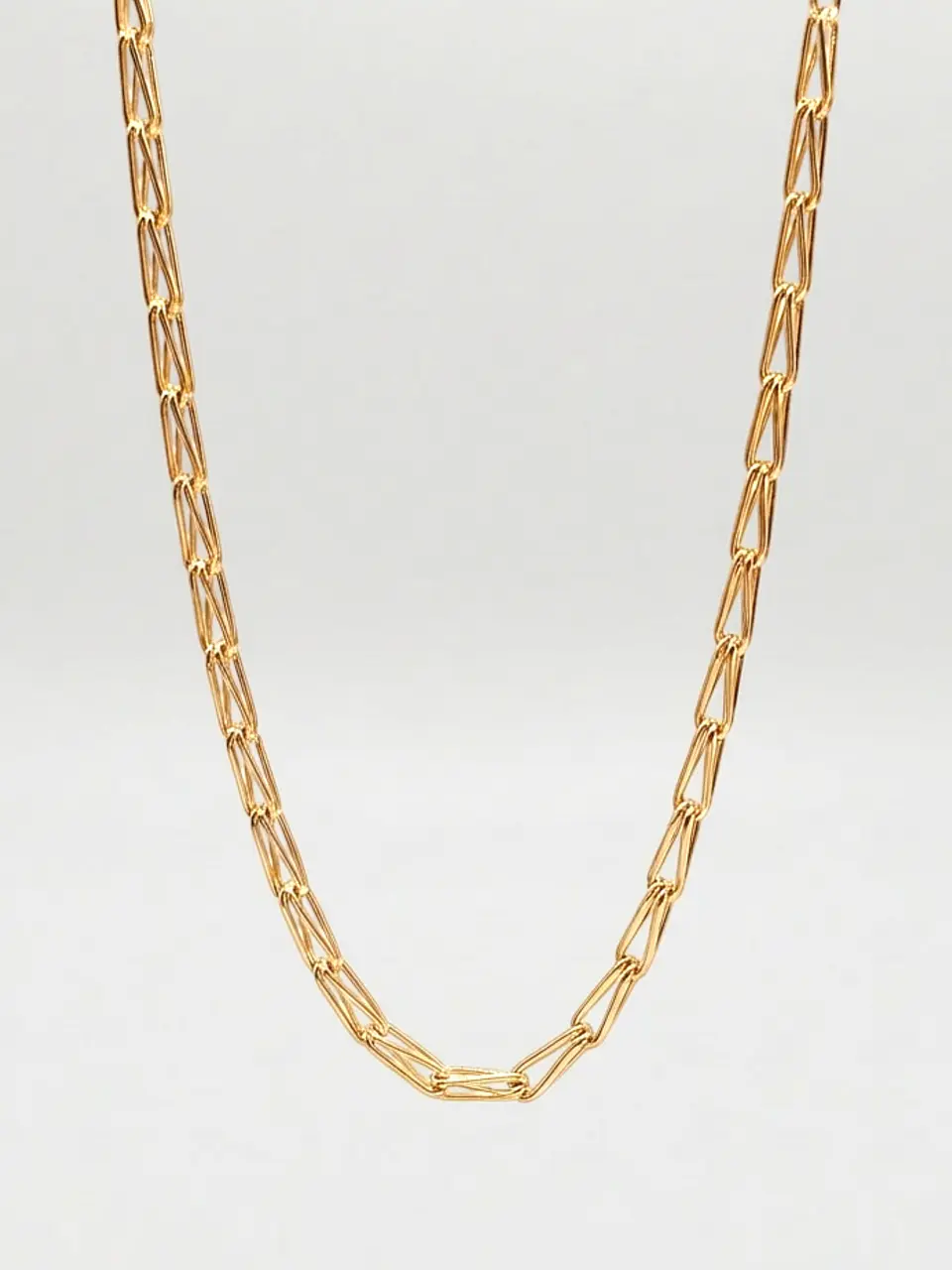 Cadena Estilo Jaula Vanguardia Oro 18k 2