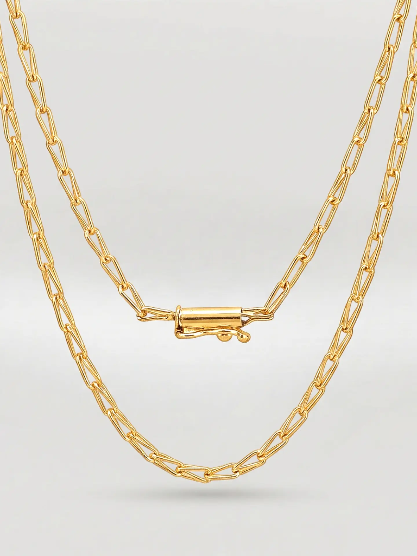 Cadena Estilo Jaula Vanguardia Oro 18k 1