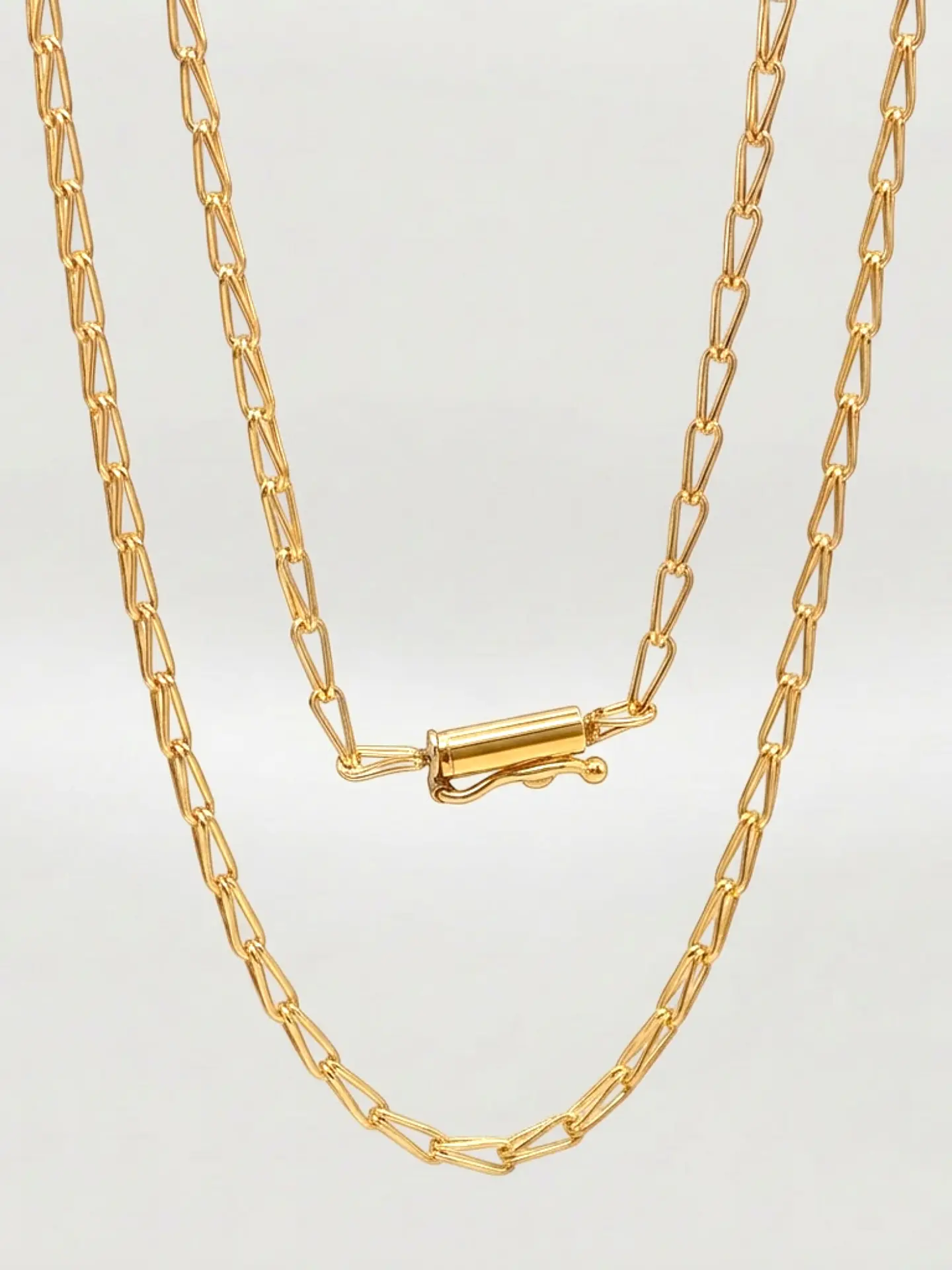 Cadena Estilo Jaula Vanguardia Oro 18k 4