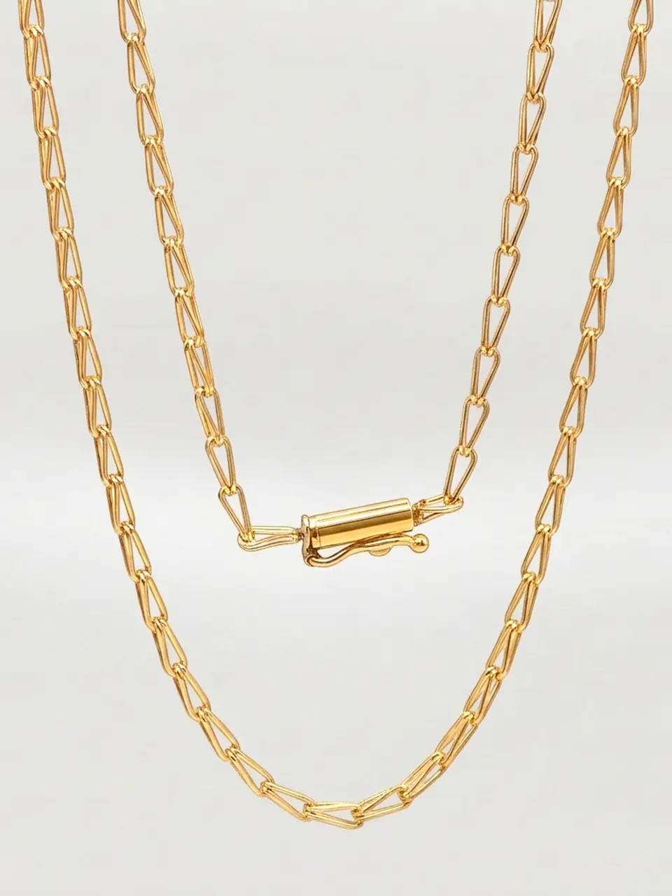 Cadena Estilo Jaula Vanguardia Oro 18k 4