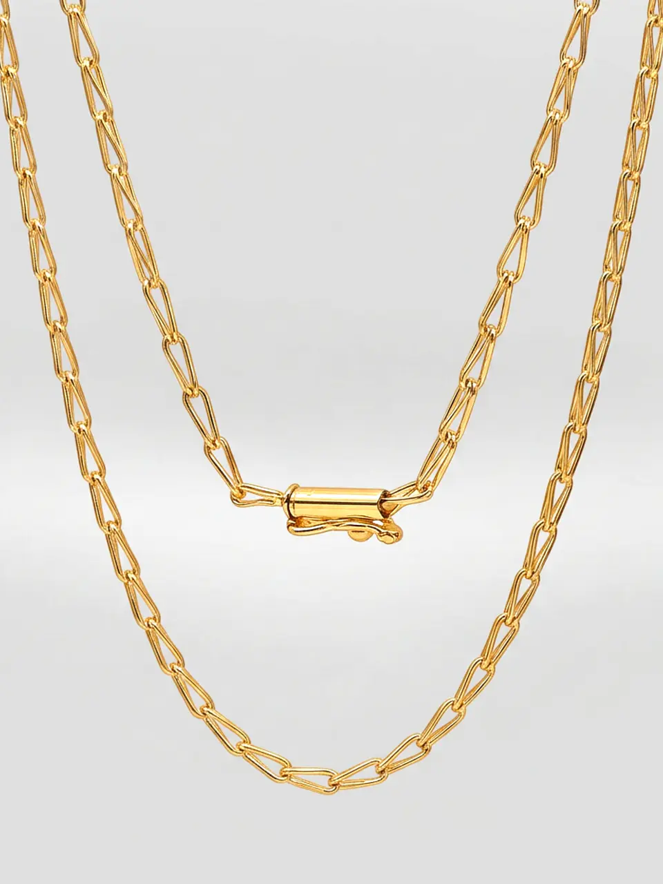 Cadena Estilo Jaula Vanguardia Oro 18k 5