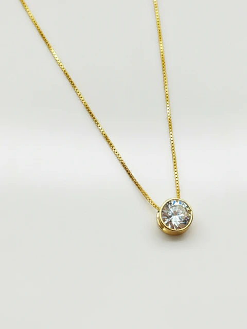 Cadena Veneciana Punto de Luz Circón Oro 18k