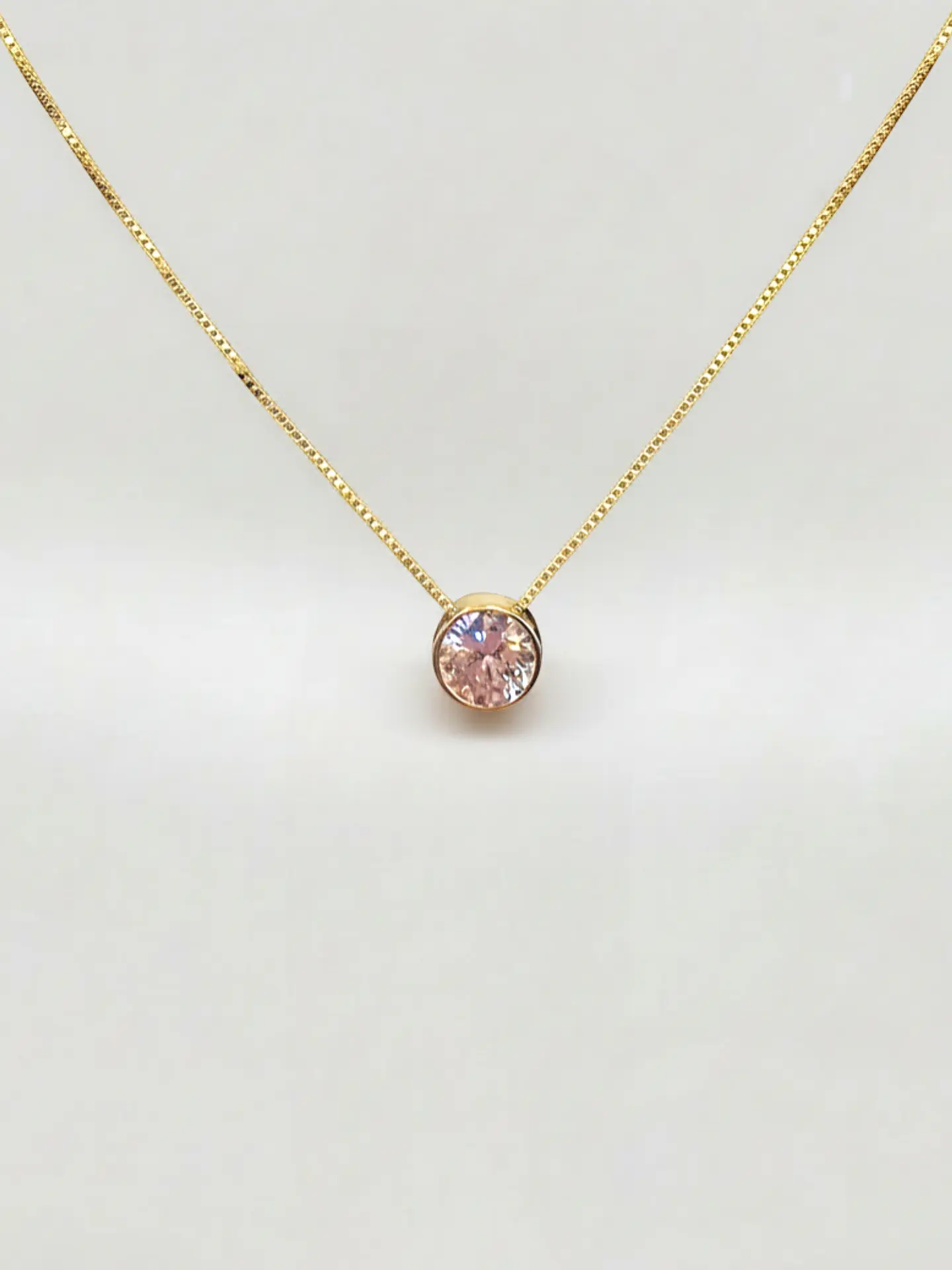 Cadena Veneciana Punto de Luz Circón Oro 18k 3