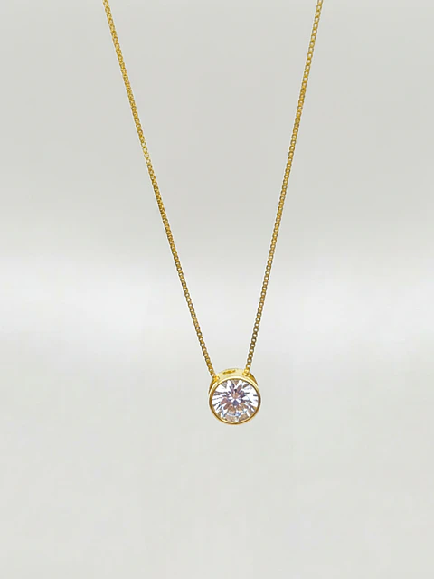 Cadena Veneciana Punto de Luz Circón Oro 18k