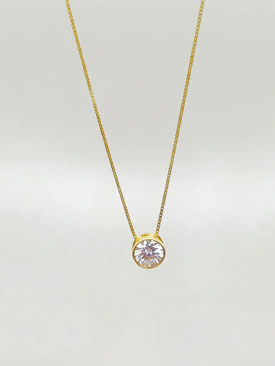 Cadena Veneciana Punto de Luz Circón Oro 18k 1