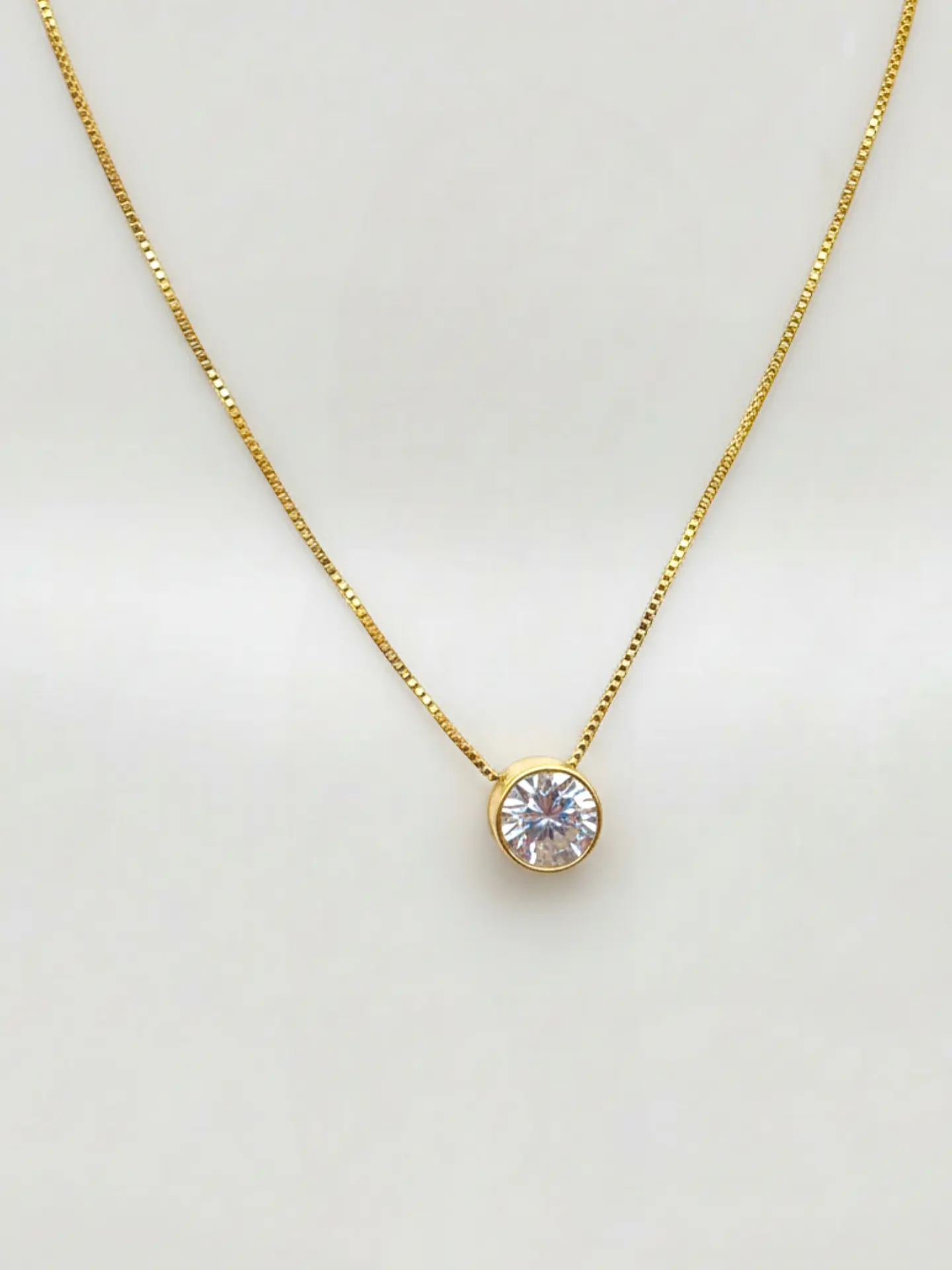 Cadena Veneciana Punto de Luz Circón Oro 18k 4