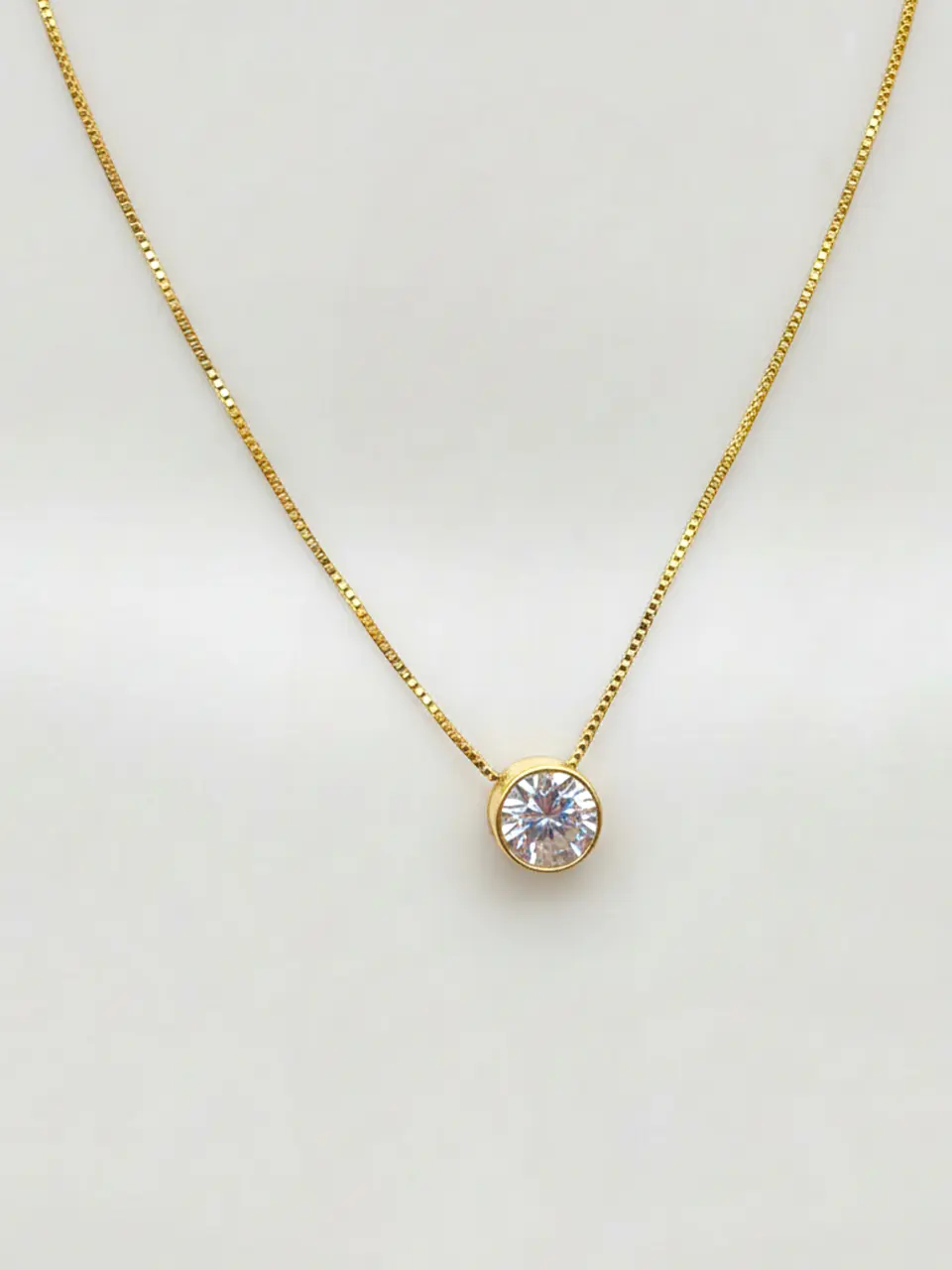 Cadena Veneciana Punto de Luz Circón Oro 18k 4