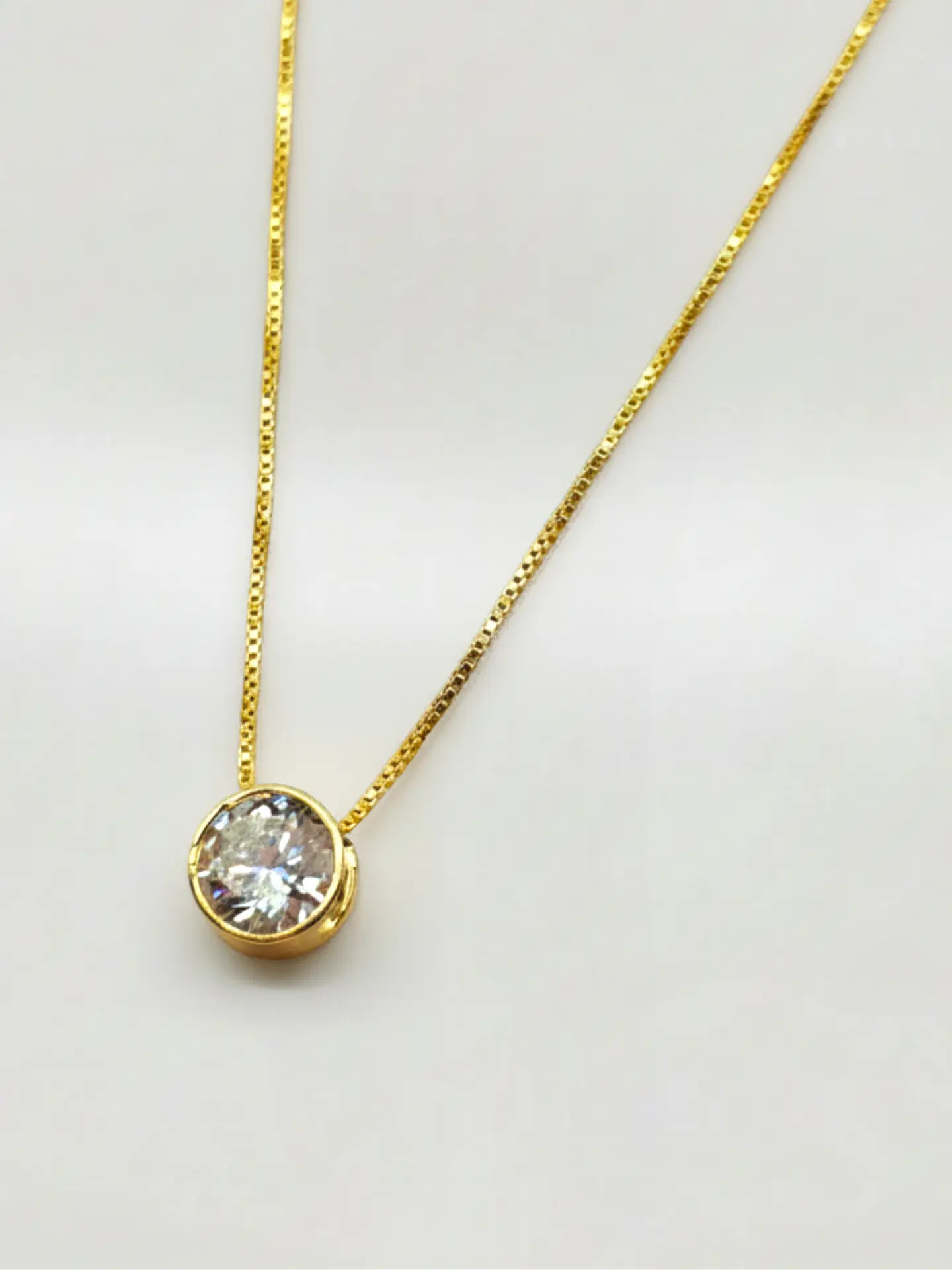 Cadena Veneciana Punto de Luz Circón Oro 18k 6