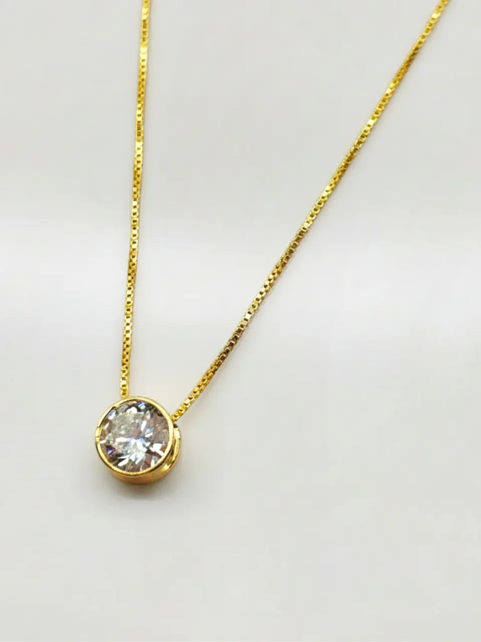 Cadena Veneciana Punto de Luz Circón Oro 18k 6