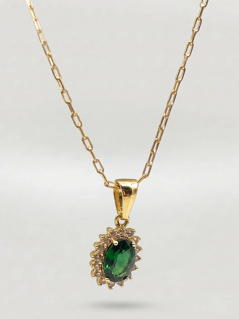 Cadena Lady Jardín de Esmeralda Oro 18k