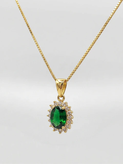 Cadena Veneciana Lady Jardín de Esmeralda Oro 18k