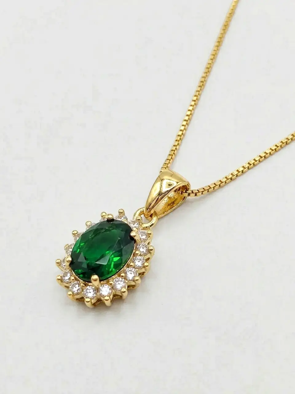 Cadena Veneciana Lady Jardín de Esmeralda Oro 18k 2