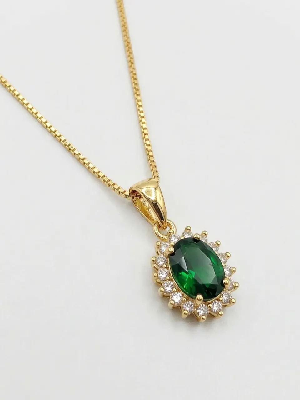 Cadena Veneciana Lady Jardín de Esmeralda Oro 18k 6