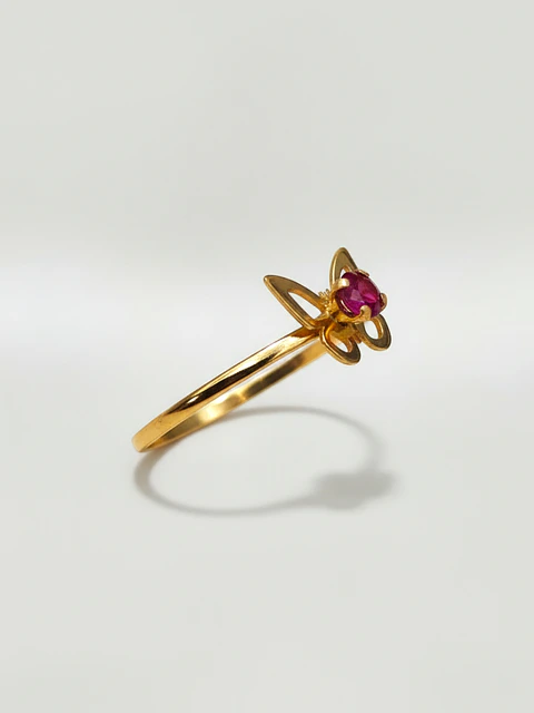 Anillo Mariposa Pasión de Rubí Oro 18k