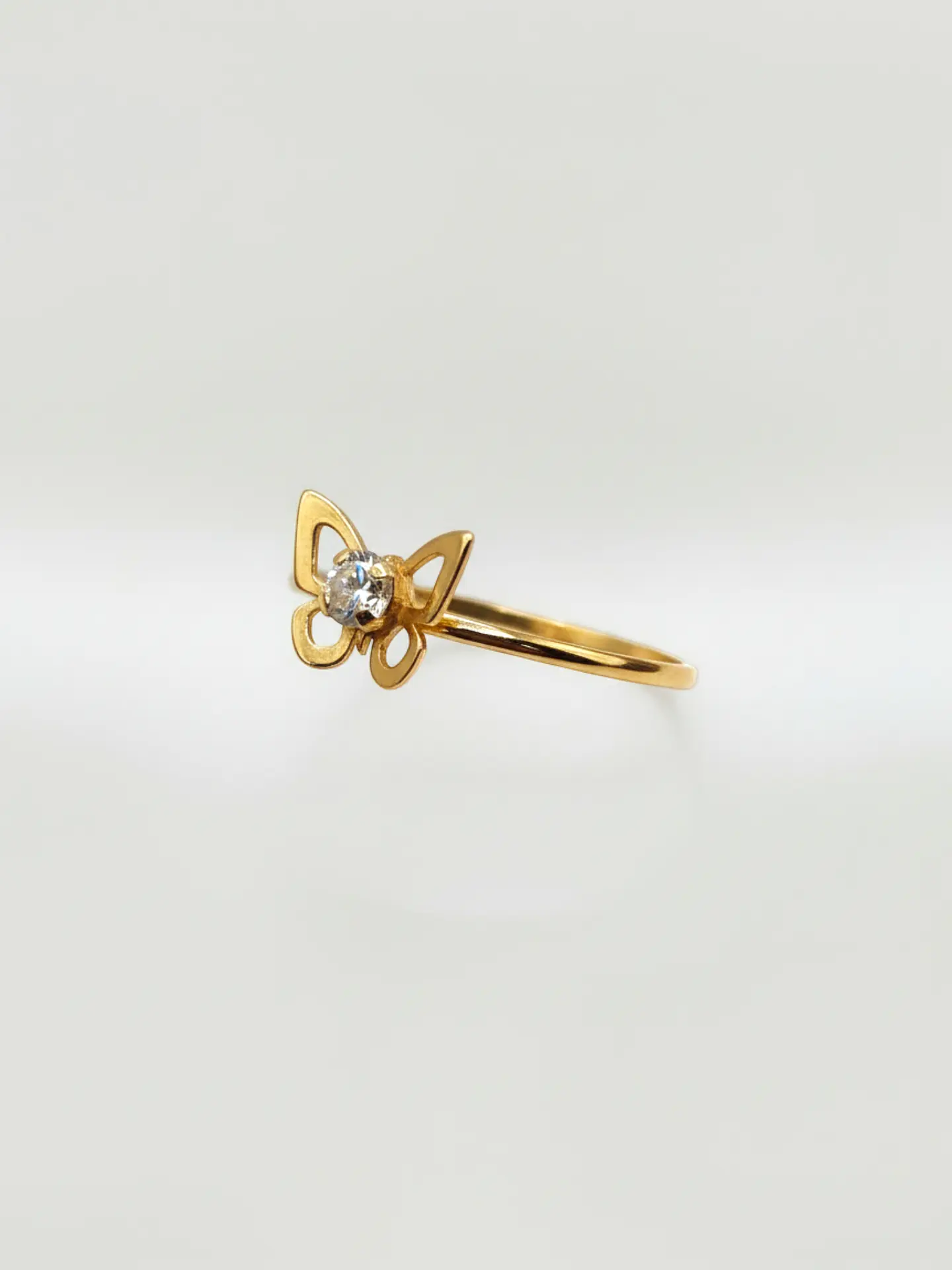 Anillo Mariposa Brillo de Circón Oro 18k 3