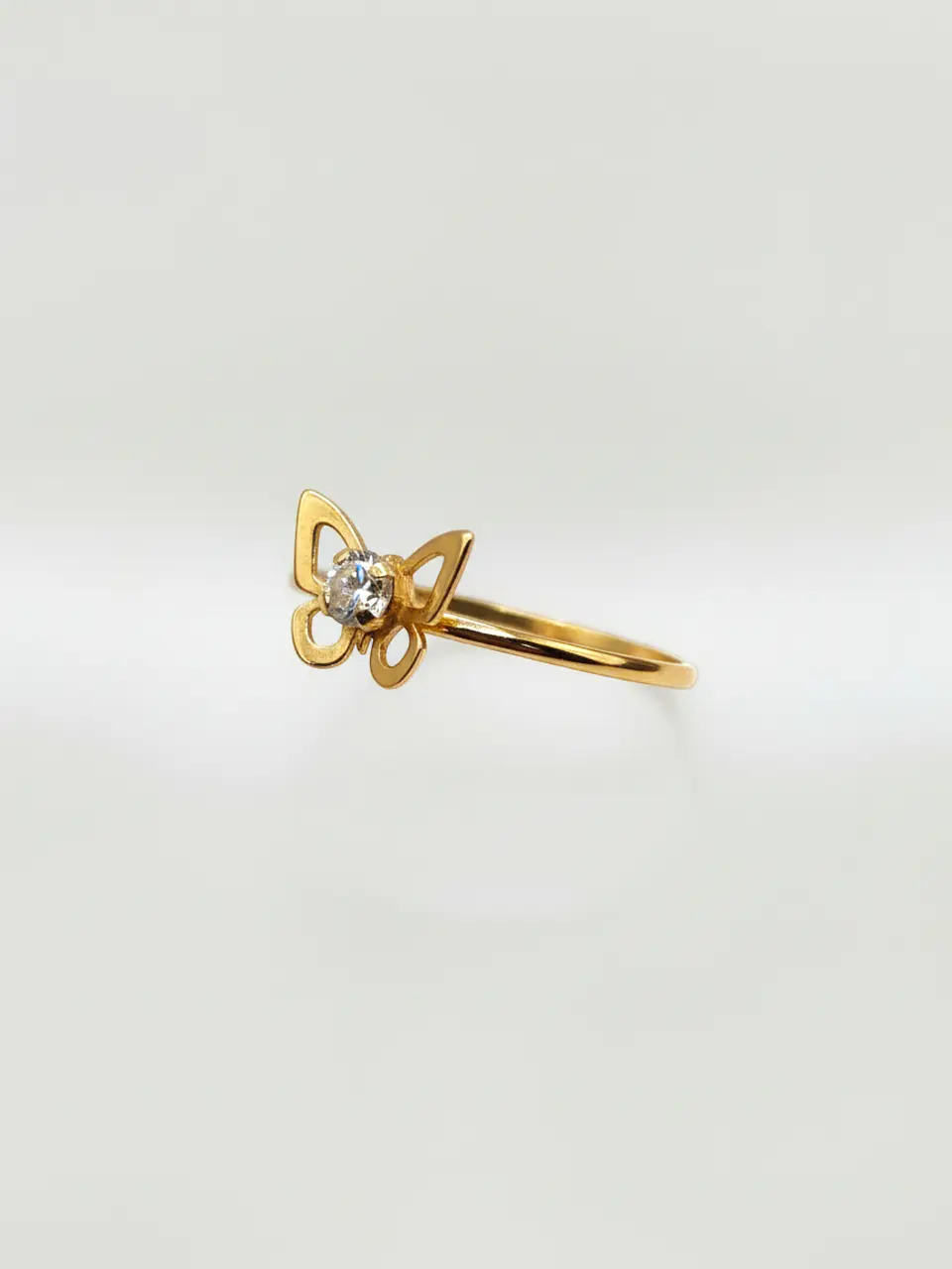 Anillo Mariposa Brillo de Circón Oro 18k 3