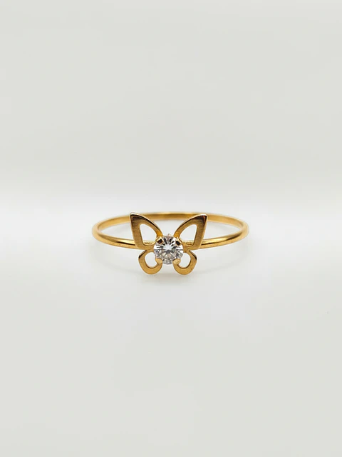 Anillo Mariposa Brillo de Circón Oro 18k