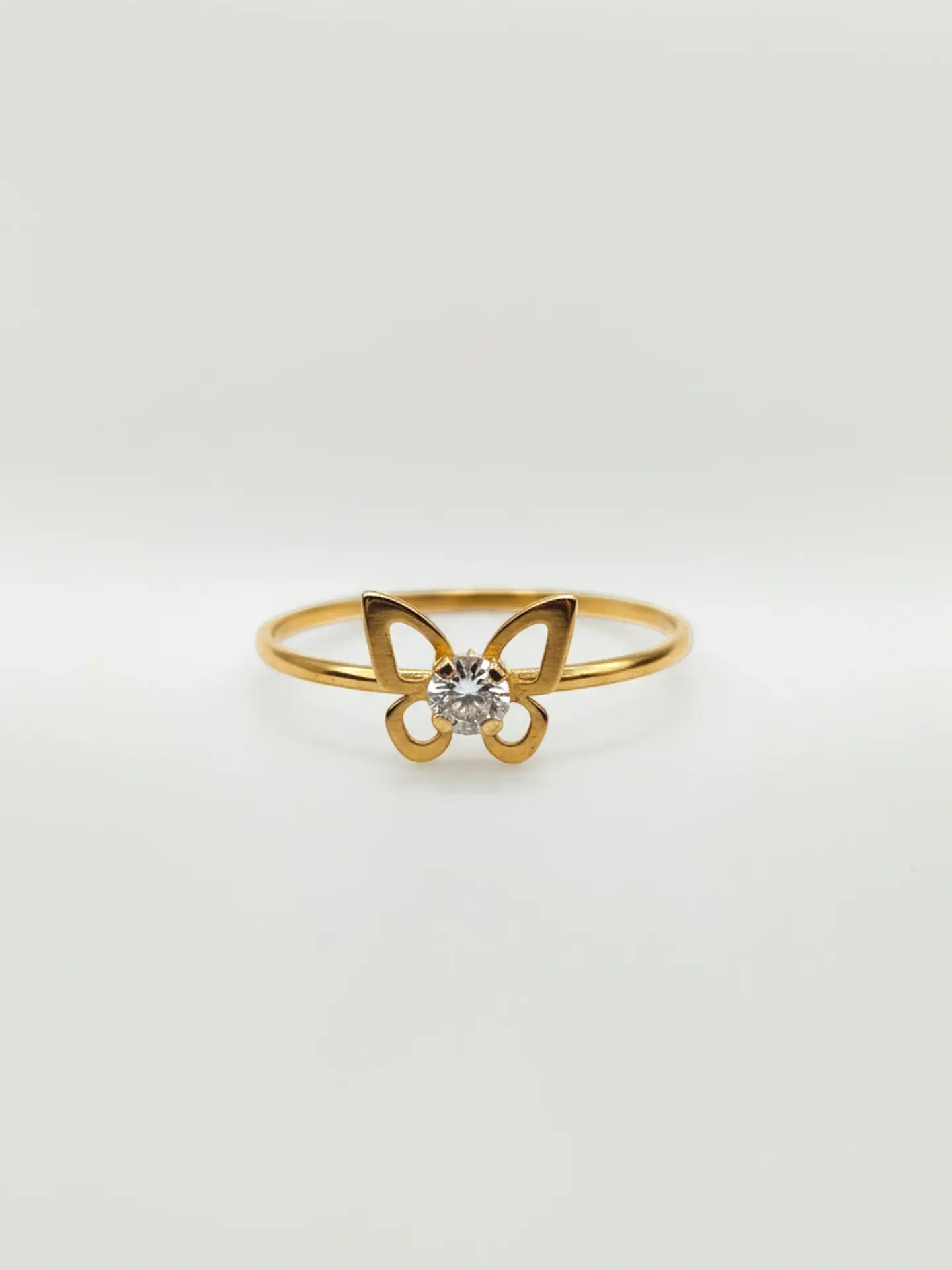 Anillo Mariposa Brillo de Circón Oro 18k 1