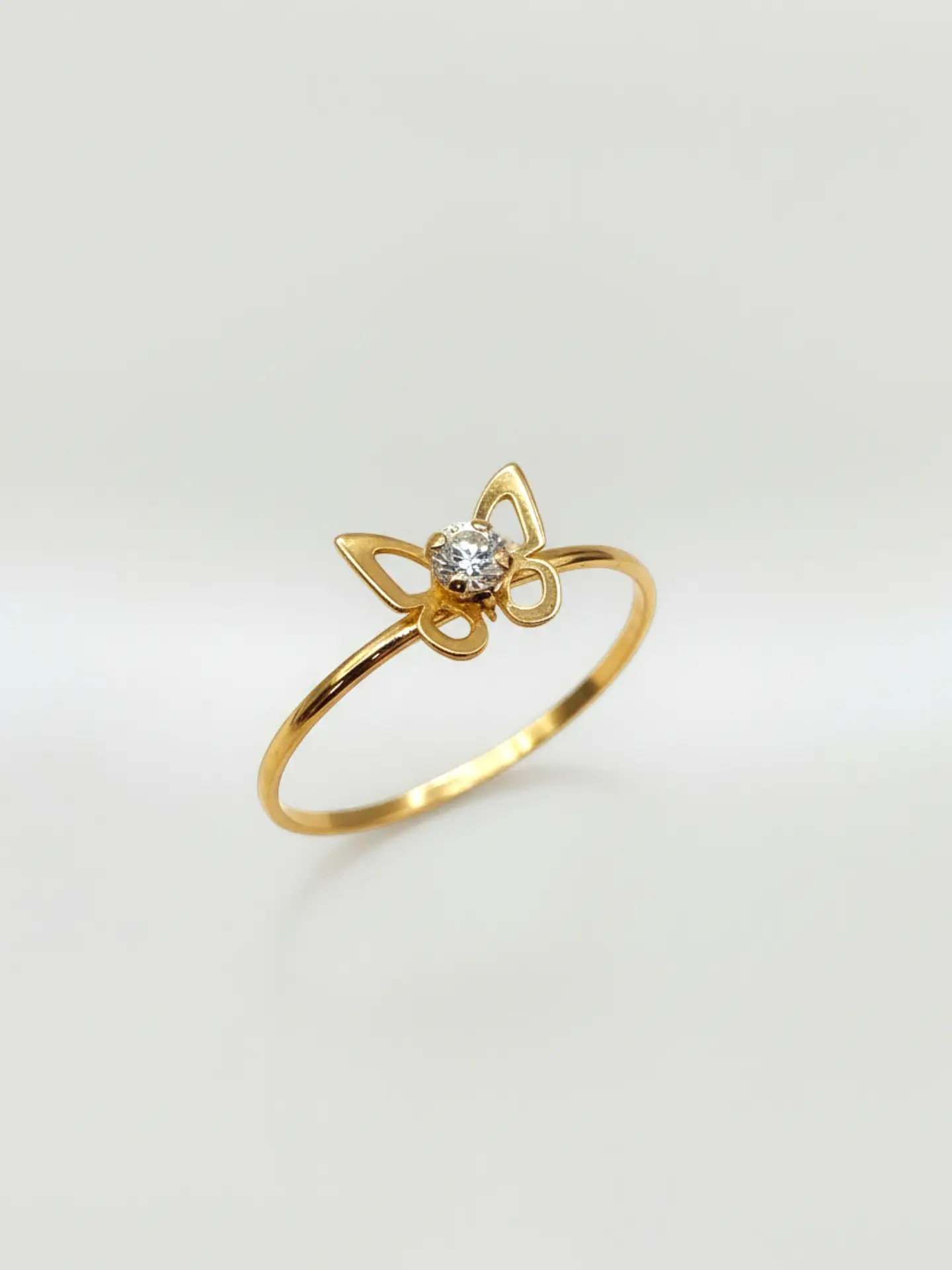 Anillo Mariposa Brillo de Circón Oro 18k 5