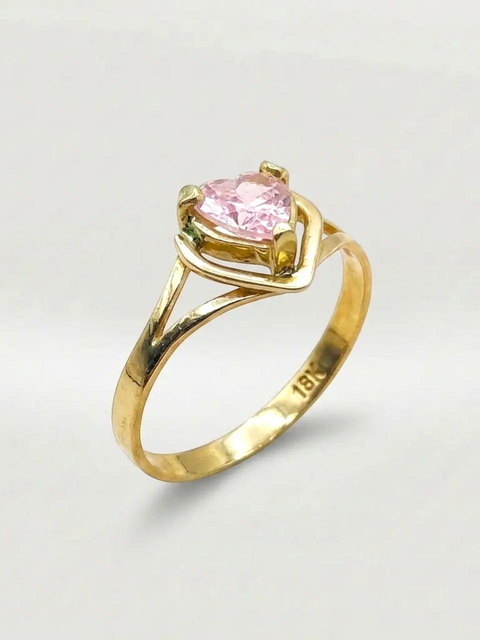 Anillo Corazón Rosa de Francia Esencia Oro 18k 2