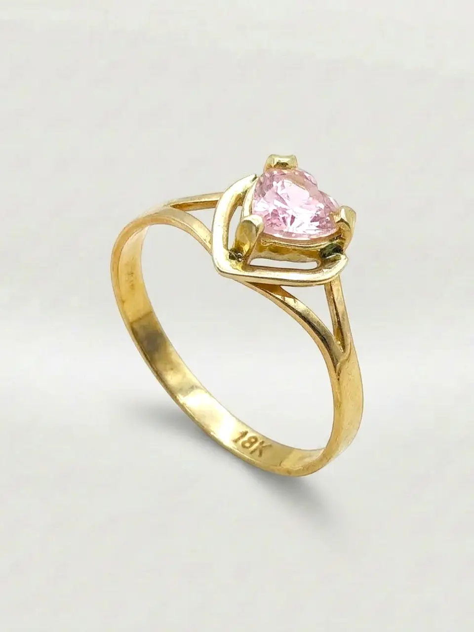 Anillo Corazón Rosa de Francia Esencia Oro 18k 3
