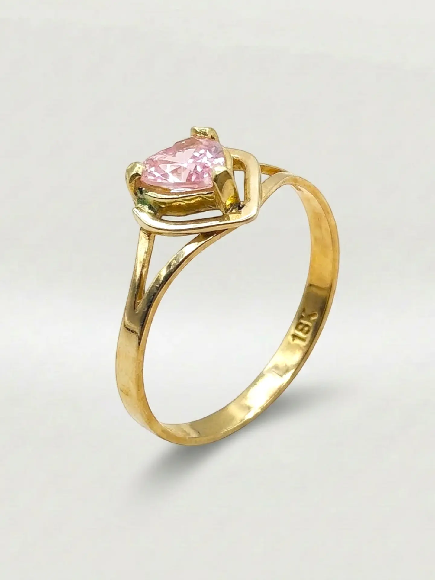 Anillo Corazón Rosa de Francia Esencia Oro 18k 4
