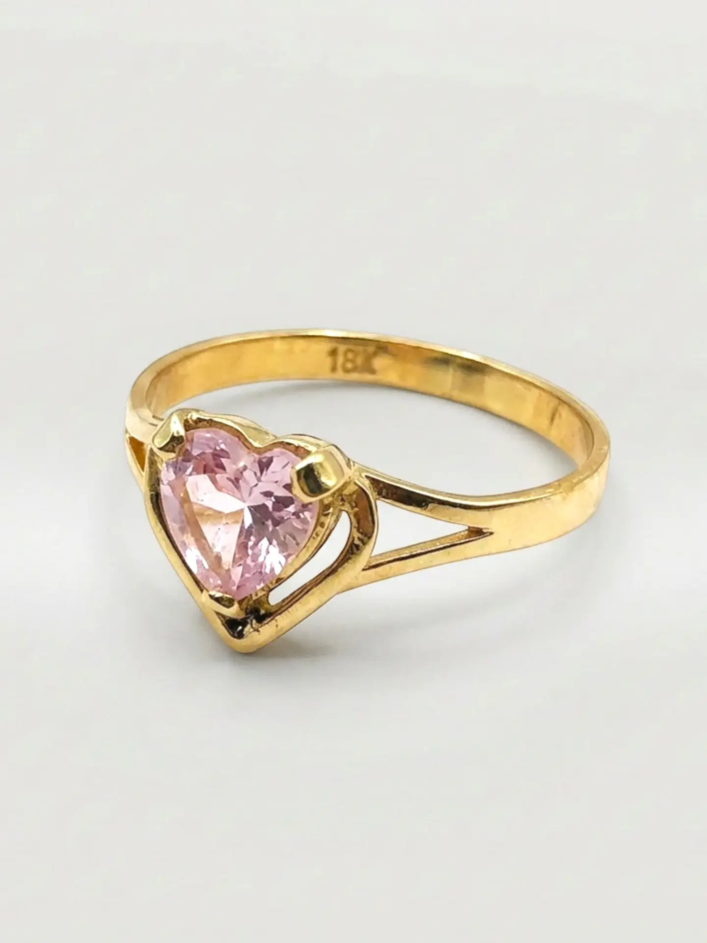 Anillo Corazón Rosa de Francia Esencia Oro 18k 5
