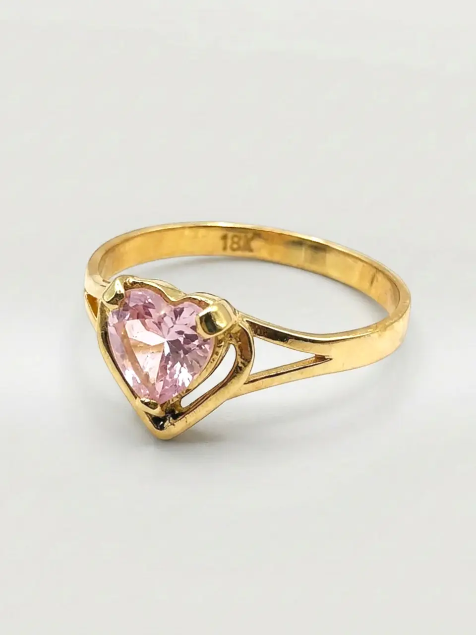 Anillo Corazón Rosa de Francia Esencia Oro 18k 5