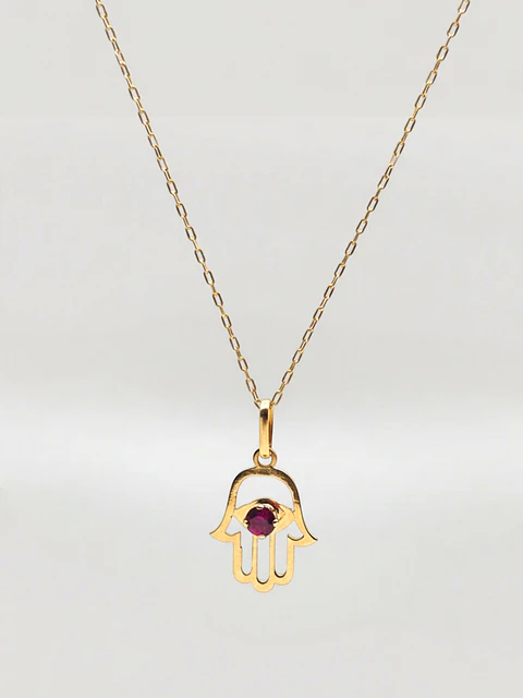 Cadena Mano de Fátima Sagrada Oro 18k