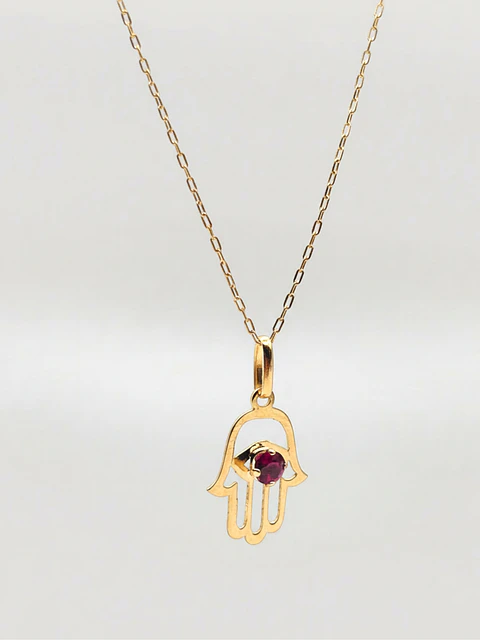 Cadena Mano de Fátima Sagrada Oro 18k