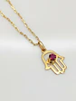 Cadena Mano de Fátima Pasión de Rubí Oro 18k - Miniatura 1