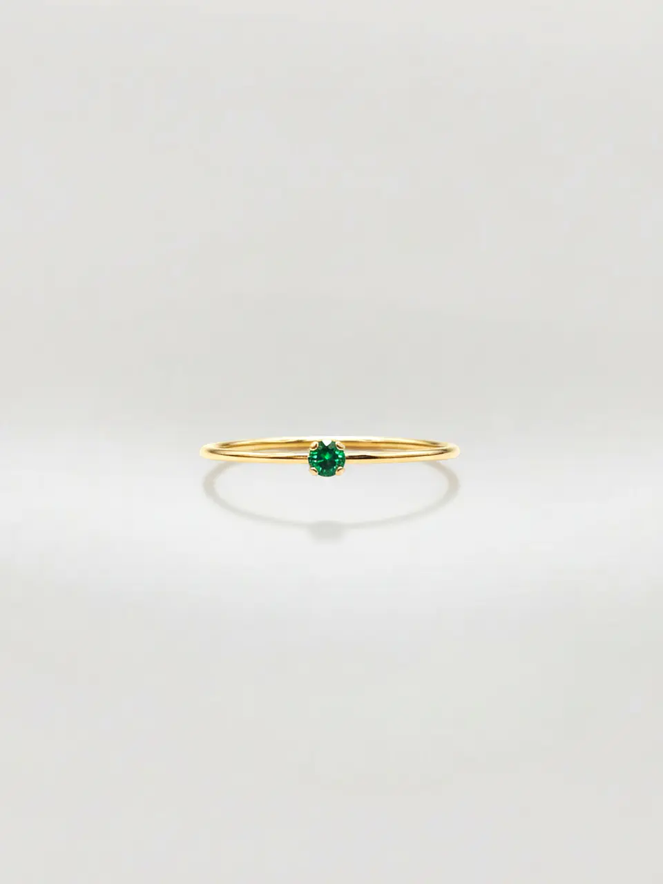 Anillo Solitario Jardín de Esmeralda Oro 18k 1