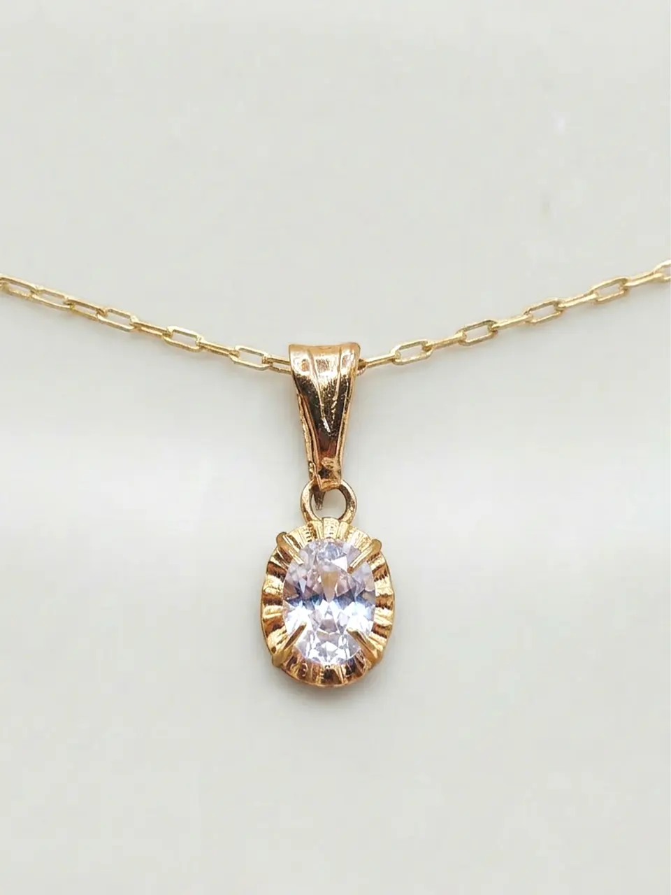 Cadena Chatón Brillo de Circón Oro 18k 3