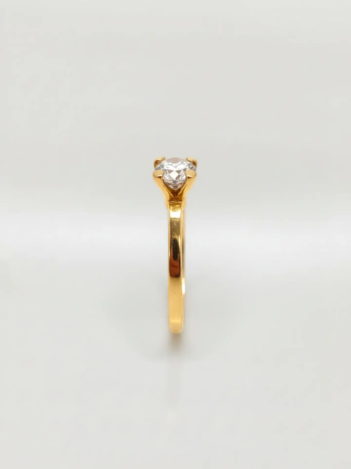 Anillo Solitario Esencia de Circón Oro 18k 4