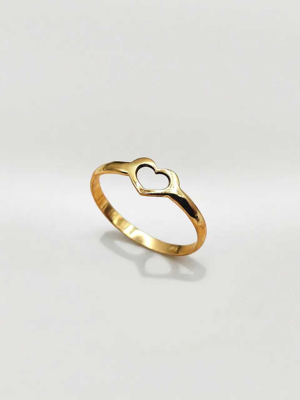 Anillo Silueta Corazón Oro 18k 4