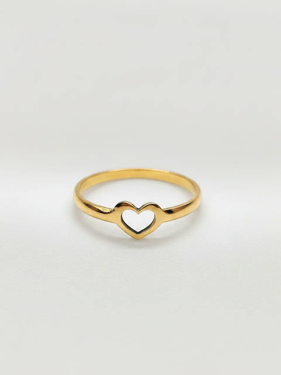 Anillo Silueta Corazón Oro 18k 1