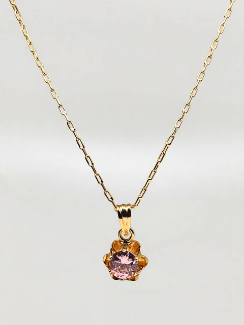 Cadena Flor Rosa de Francia de Mayo Oro 18k