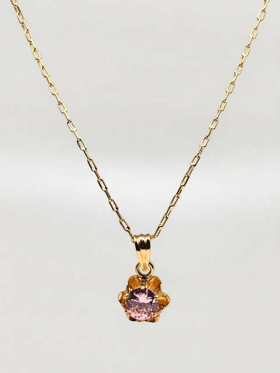 Cadena Flor Rosa de Francia de Mayo Oro 18k 2