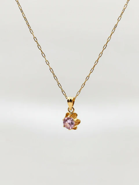 Cadena Flor Rosa de Francia de Mayo Oro 18k