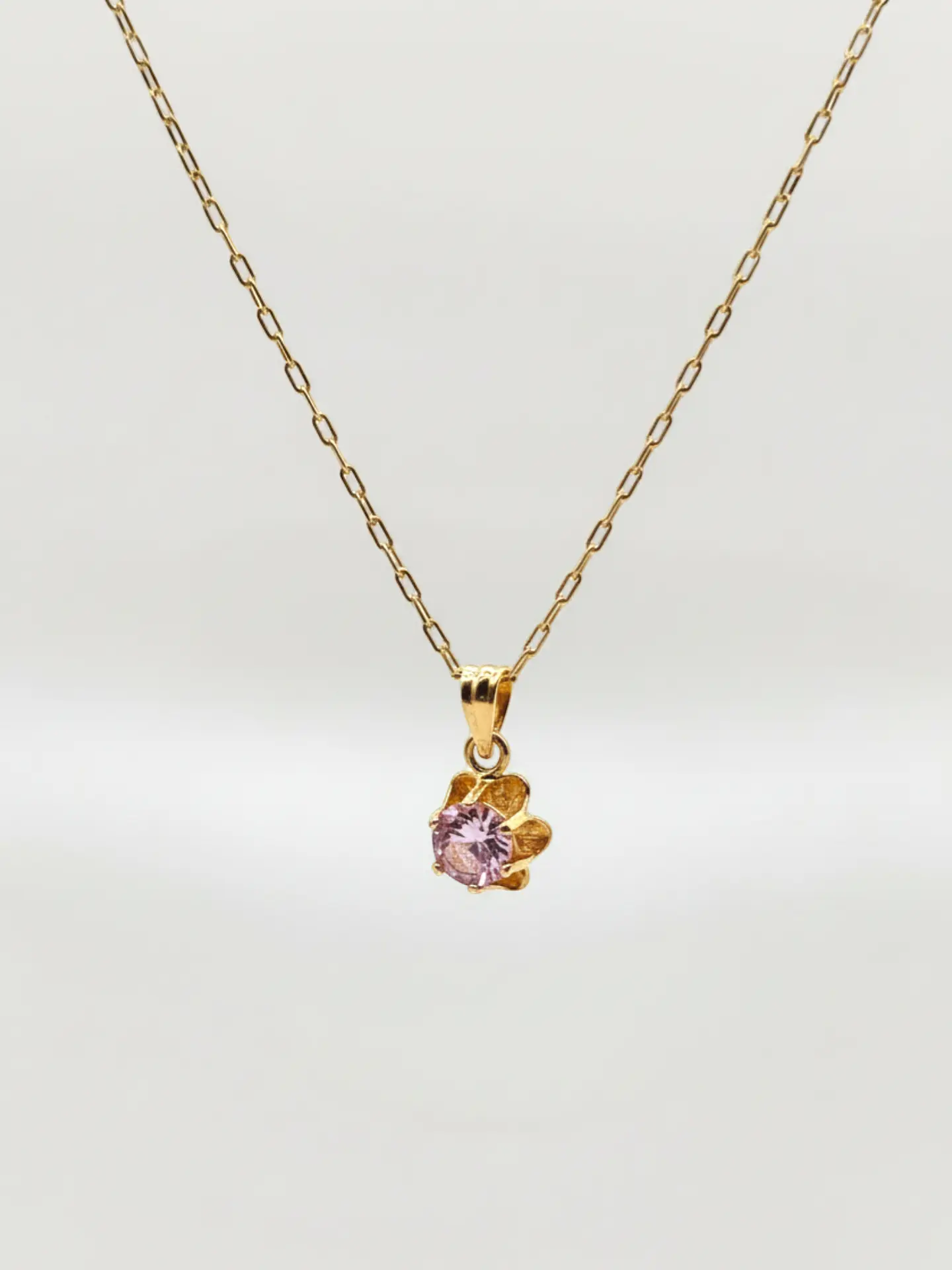 Cadena Flor Rosa de Francia de Mayo Oro 18k 1