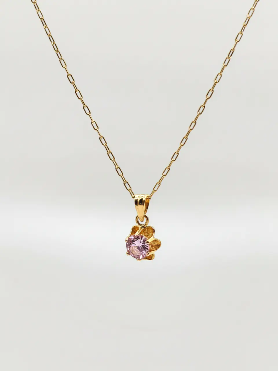 Cadena Flor Rosa de Francia de Mayo Oro 18k 1