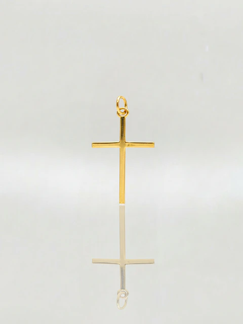 Colgante Cruz Estilizada de Fe Oro 18k