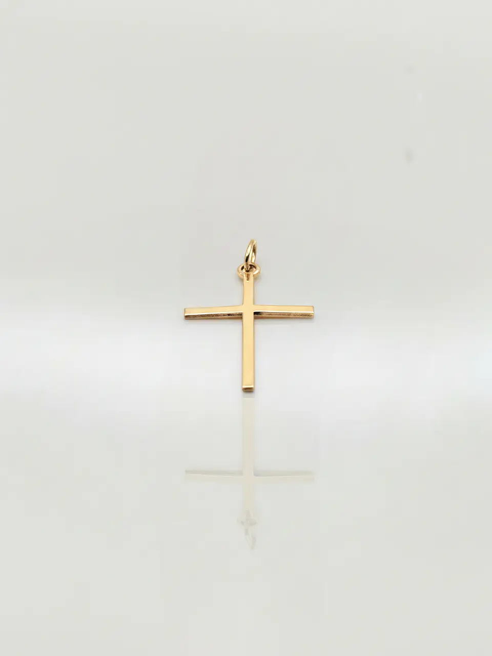 Colgante Cruz Estilizada de Fe Oro 18k 4