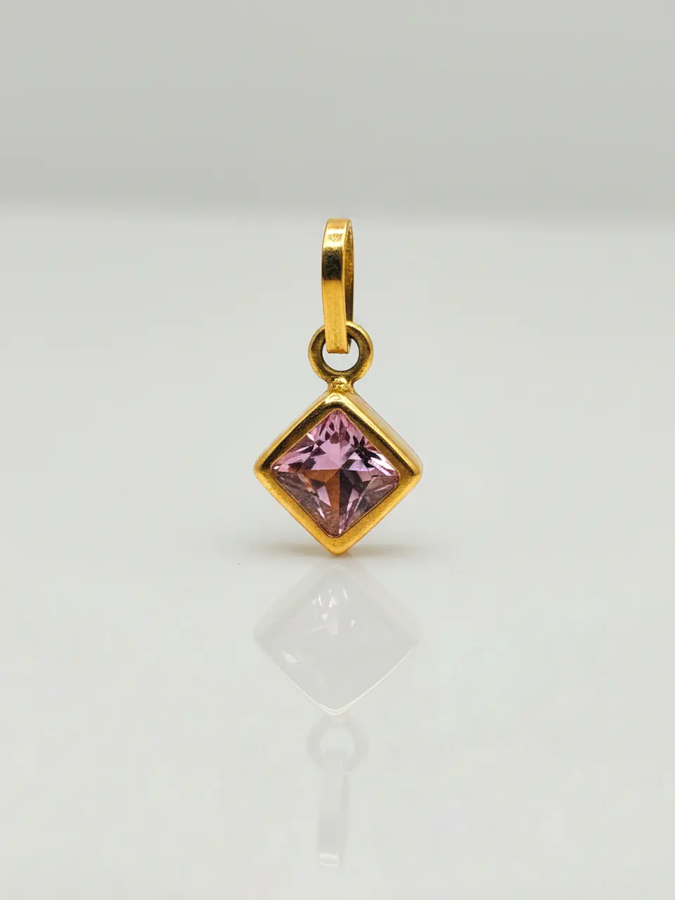 Colgante Rombo Rosa de Francia Mística Oro 18k 5