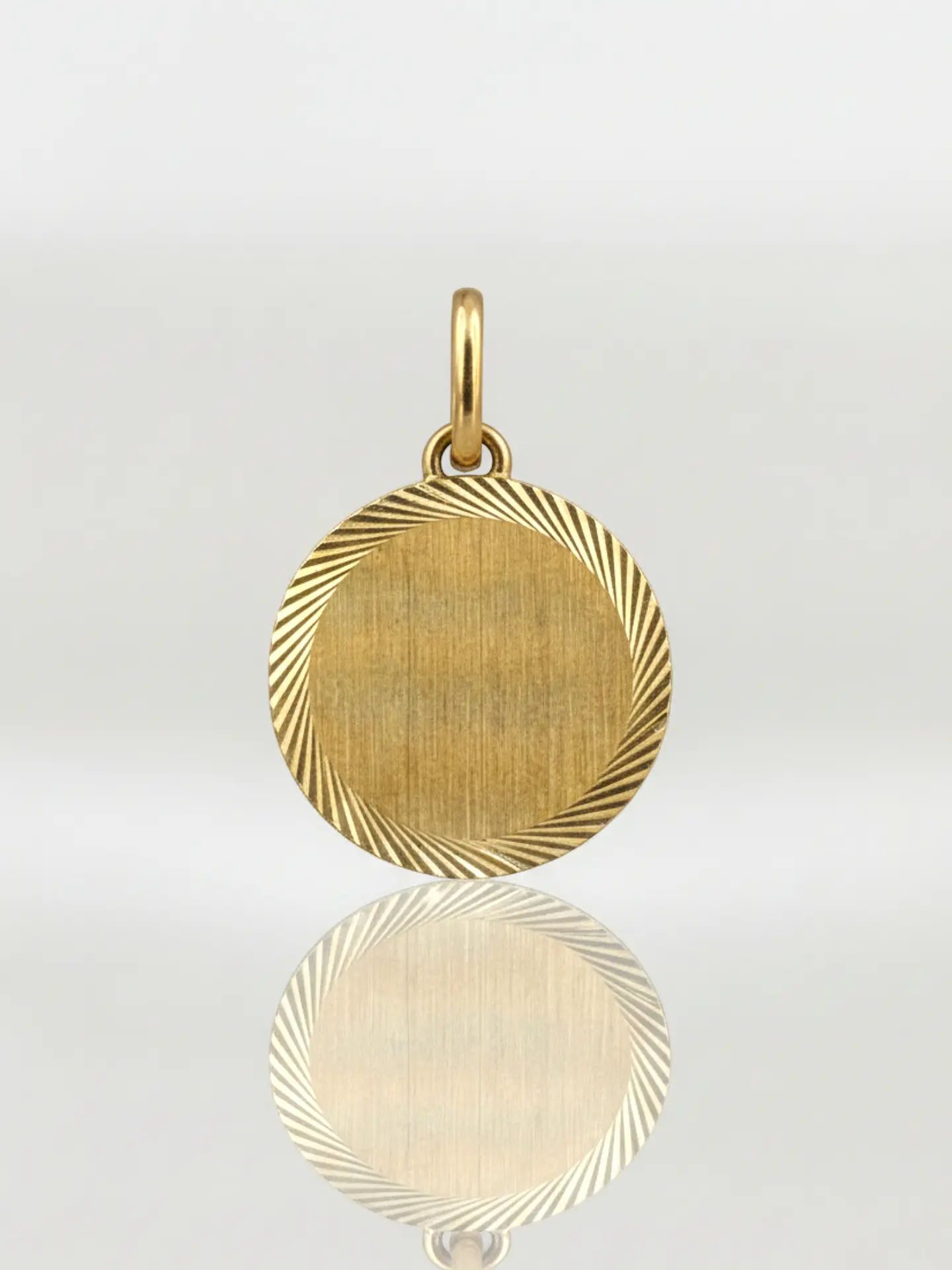 Colgante Disco Espejo Esencia Oro 18k 1