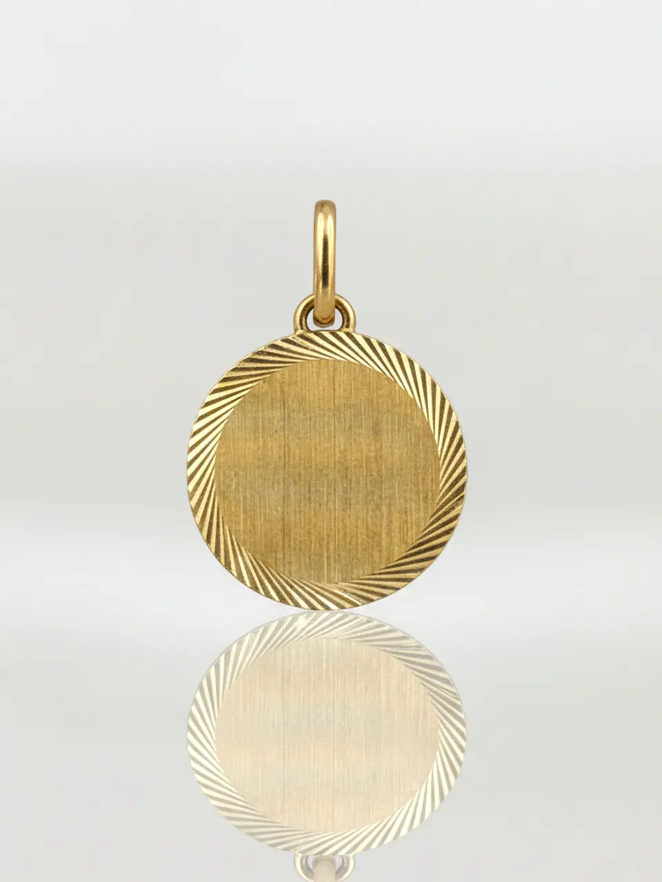 Colgante Disco Espejo Esencia Oro 18k 1