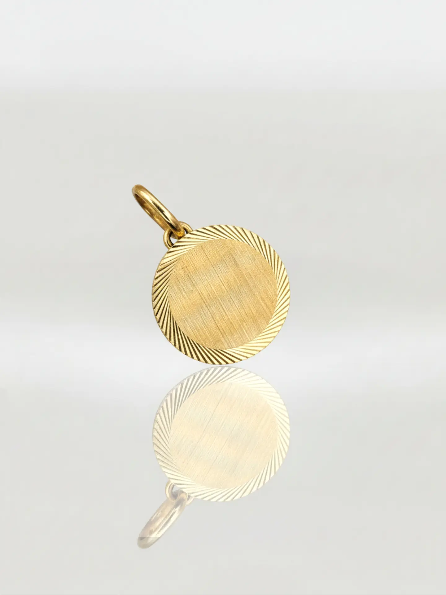 Colgante Disco Espejo Esencia Oro 18k 4